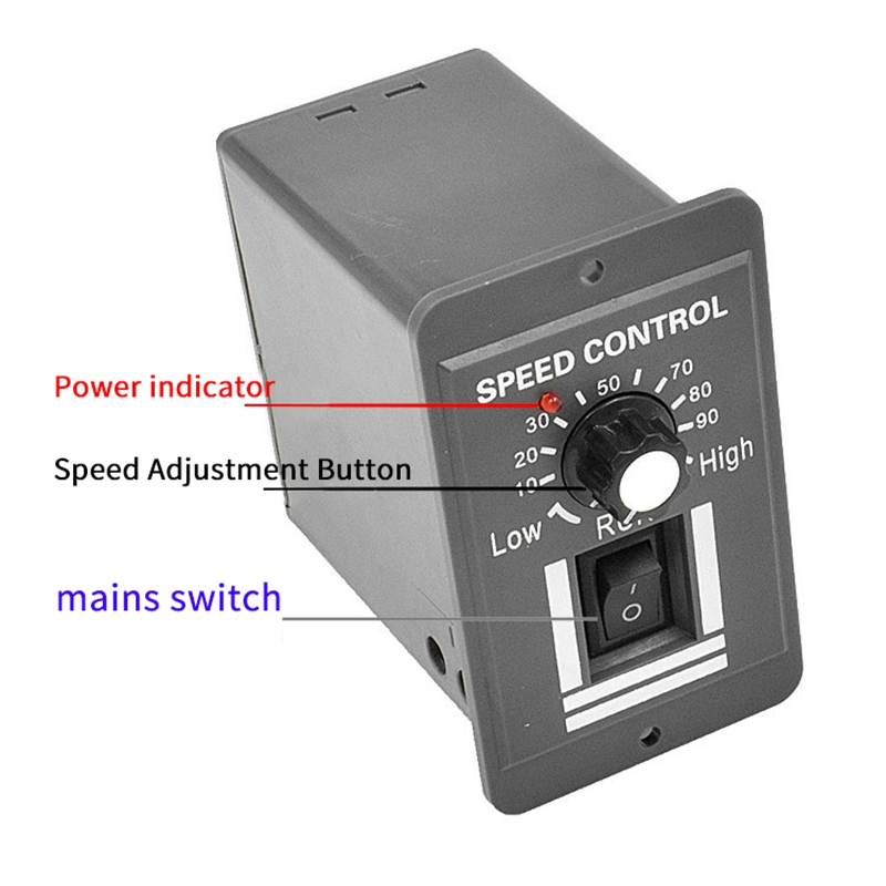 12V 24V 36V 48V 6A Dc Motor Speed Controller Adjustable Reducer Control Switch with Shell