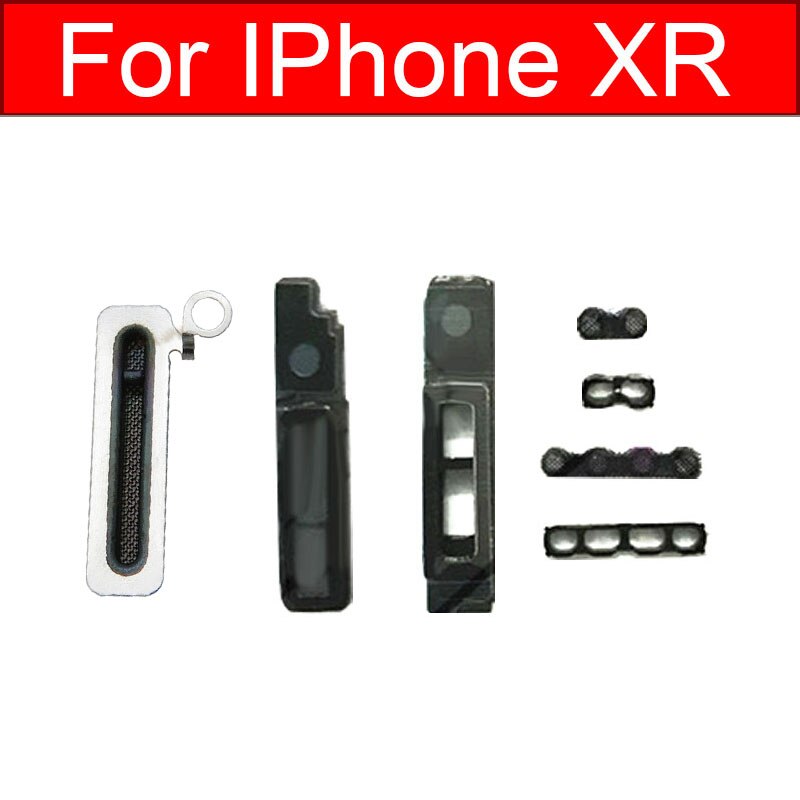 Louder & Speaker & Microphone Anti Dust Mesh and frame For iPhone 5 Se 6S 7 8Plus X XS XR 11 Pro Max Dust filter Repair Parts: For iPhone Xr Black