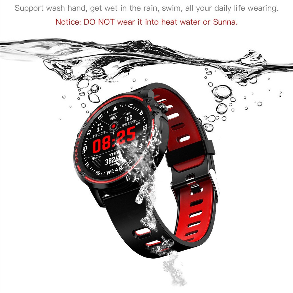 L8 Smart Horloge Mannen Fitness Tracker Hartslag Bloeddruk Monitoring Smart Armband Ip68 Waterdichte Sport Smartwatch