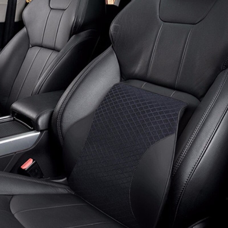 3D Memory Foam Car Pillow Pu Leather Seat Cushion Waist Lumbar Universal Back Rest Lumbar Auto Accessories