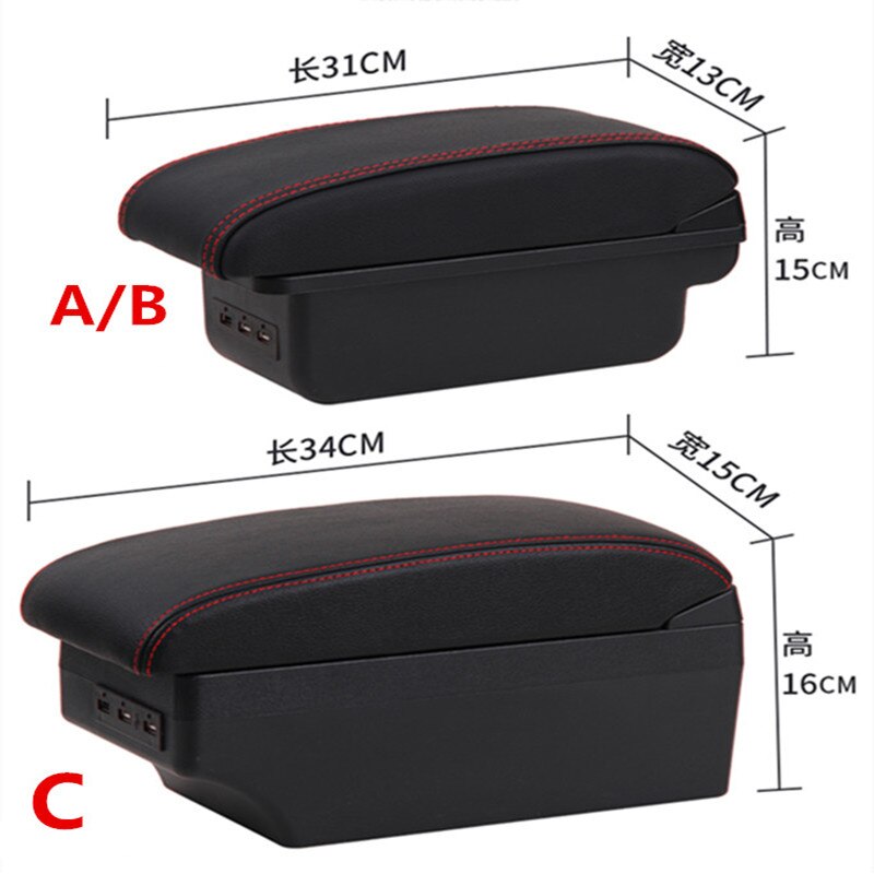 Pour Clio 4 accoudoir boîte magasin central boîte de contenu avec interface USB