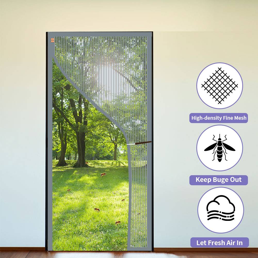 Rideaux anti-moustiques, Style, rideau de Porte à écran, longue à rayures magnétiques, Porte d'isolation, décoration spécialisée d'intérieur