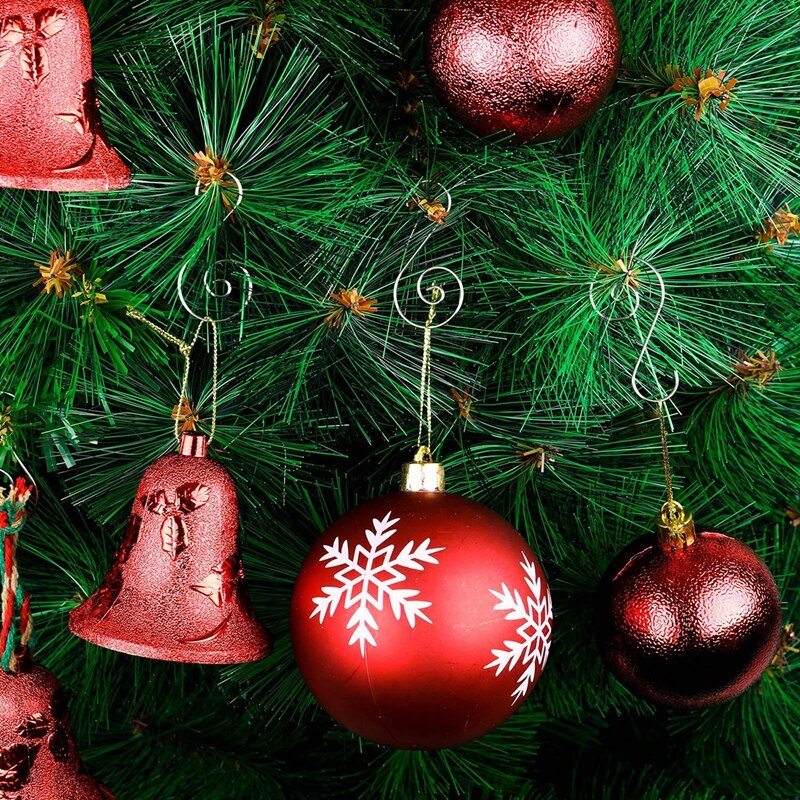 120 Stuks Kerst Ornament Haken S Vorm Hanger Haken Swirl Scroll Ornament Haak Voor Kerstboomversiering Hanger (Silve
