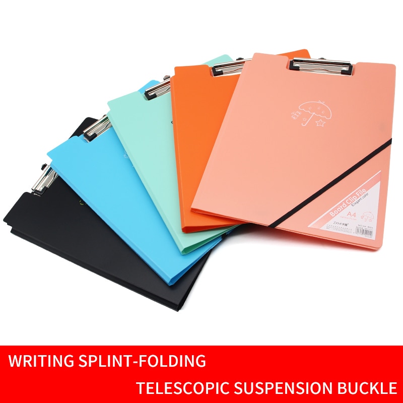 A4 File Folder Clipboard Writing Board Memo Plywood Double Clip Test Paper Storage Rack School Supplies Office Stationery