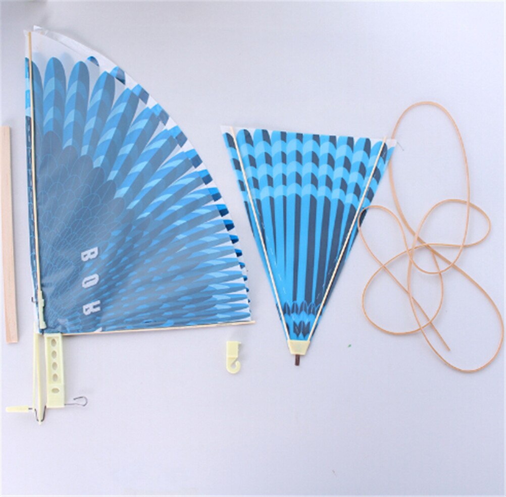 47*35.5cm Handmade DIY Rubber Band Power Bionic Air Plane Ornithopter Birds Models Science Kite Toys for Children Adults