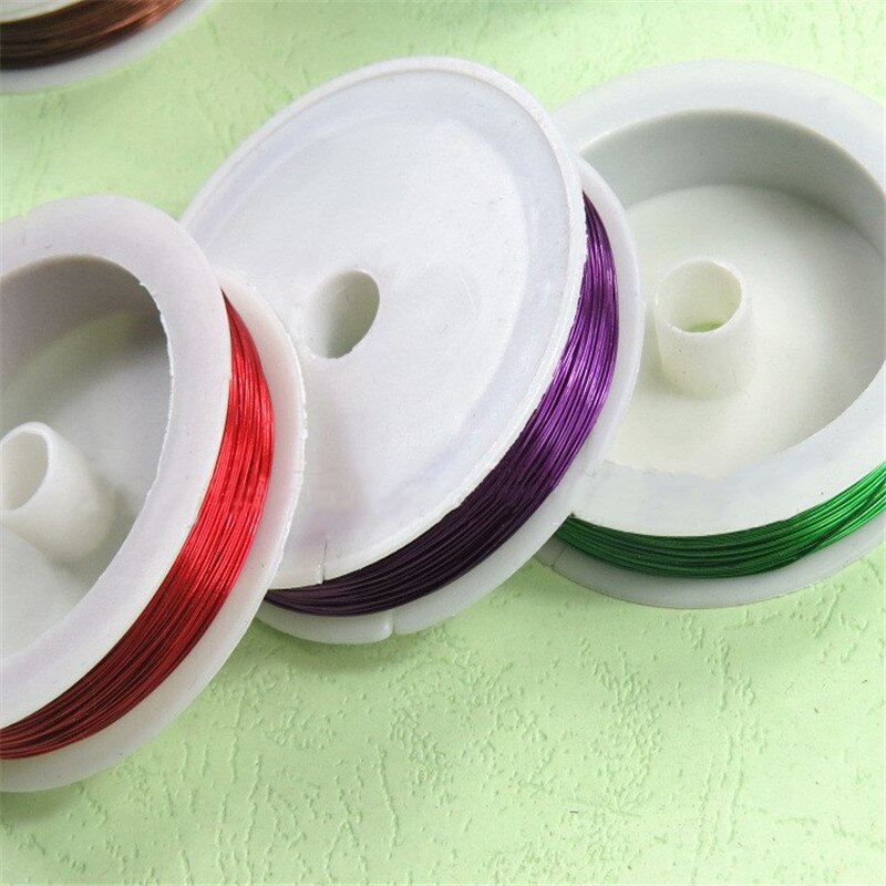 1 rollo de alambre de hierro fino de Color para manualidades, Materiales de encuadernación, modelo de accesorios de amarre, fabricación de flores, alambre de hierro Floral