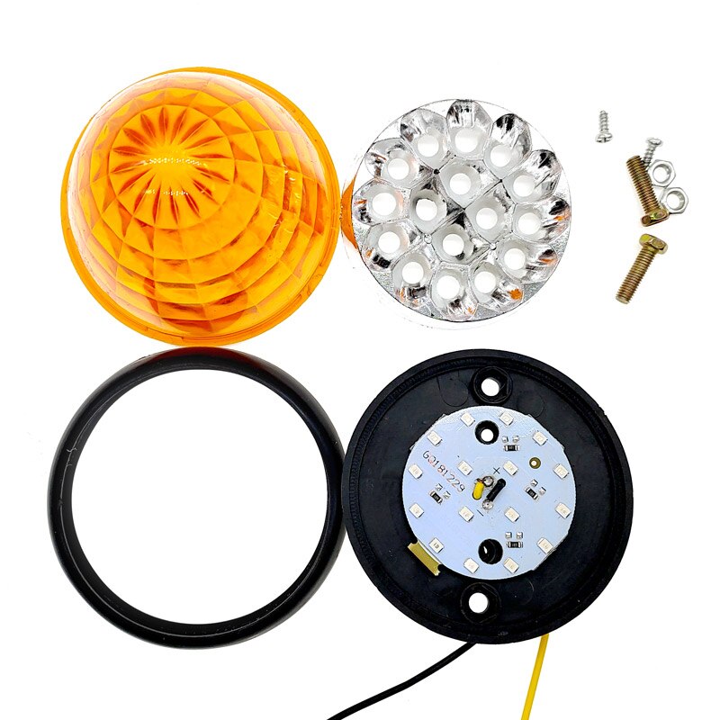 Luz de alarma de emergencia para coche, lámpara de señal de giro trasera cónica, bombillas de advertencia para camión, RV, 24V, 16LED