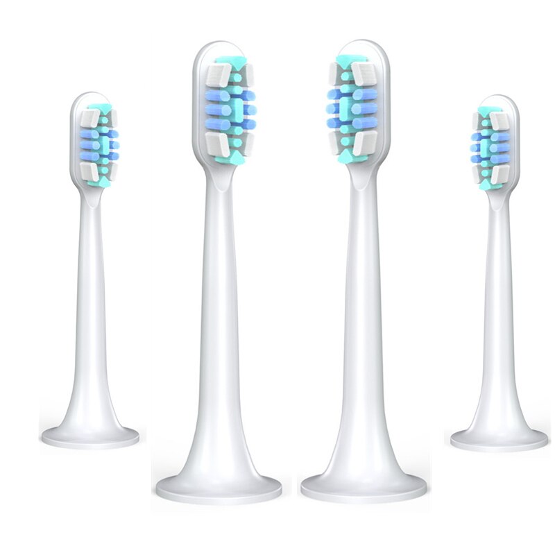 Cabeça de escova de dentes elétrica 4x para xiaomi sonic, t300 t500 t700, ultrassônica 3d, de alta densidade, substituição: 4pcs  blue