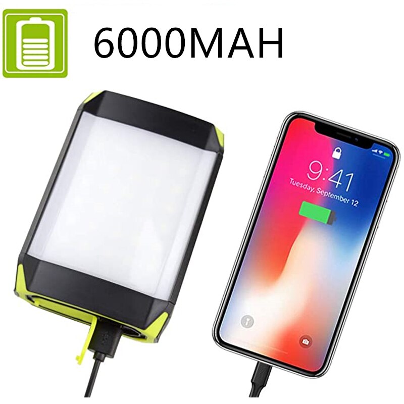 Usb Camping Tent Licht 6000Mah Mobiele Power Bank Zaklamp Outdoor Draagbare Opknoping Lamp 30 Leds Lantaarn Camping Licht