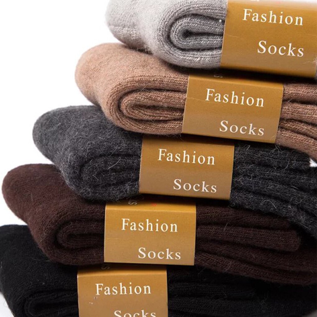 Winter herensokken dikke kasjmier wollen sportsokken outdoor effen sokken herfst winter warmere sokken