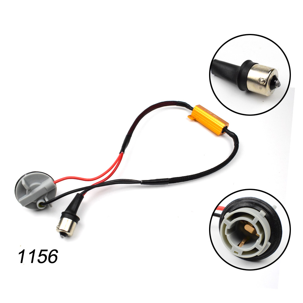 50W 6/8ohm 1156 P21W PY21W BAU15S 1157 P21/5W T20 7440 7443 T25 3157 Load Resistance Canbus Decoder Anti Hyper Flash Error Code