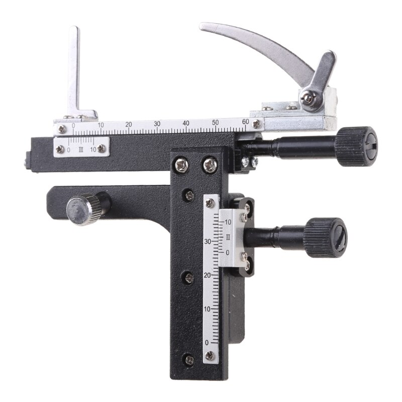 Microscope Attachable Mechanical Stage X-Y Moveable Caliper Vernier with Scale 85DA