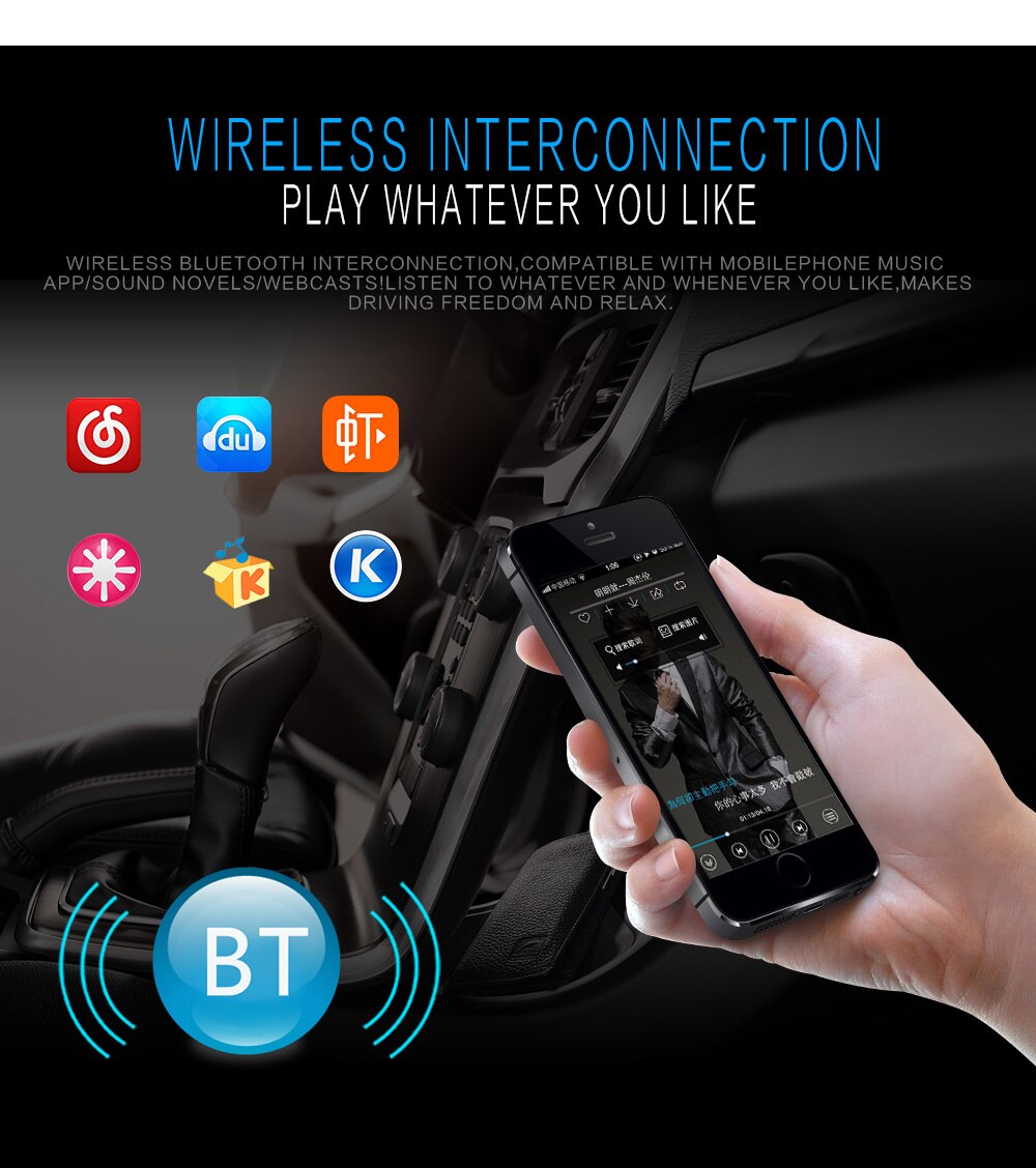 AMPrime Car Radio Bluetooth FM Stero Radio USB SD AUX Audio Player Auto Electronics Subwoofer In-Dash 1 DIN Autoradio ISO 12Pin