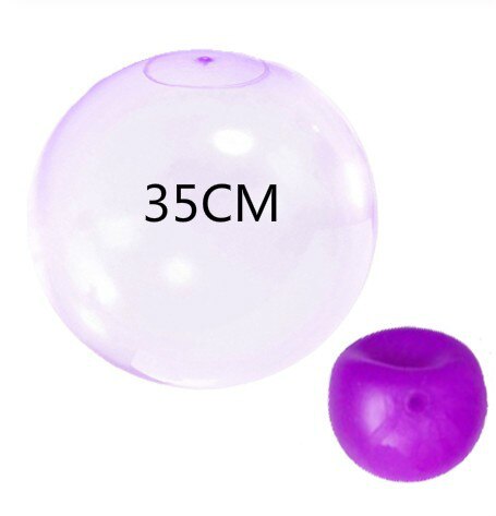 Magic Ball Bubble Giant Amazing Bubble Ball Blow Up Balloons Toy Fun Party Summer Game Bubble Ball Stress Ball Outdoor: 35CM purple