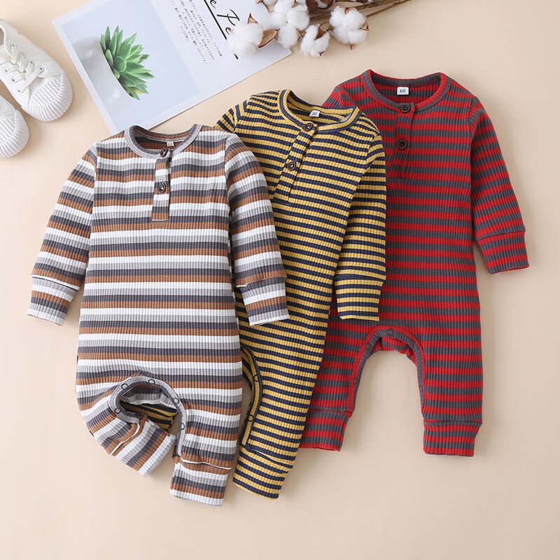 Carter peuter baby jumpsuit babystrepen ga naar buiten voor ontspanning en klimkleding born baby jongen meisje kleding