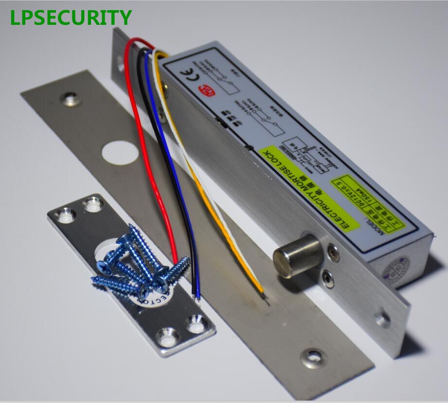Fail secure DC12V Deadbolt Electric Bolt Plug Narrow Door Access Lock 5 wires timer low temp lock power off