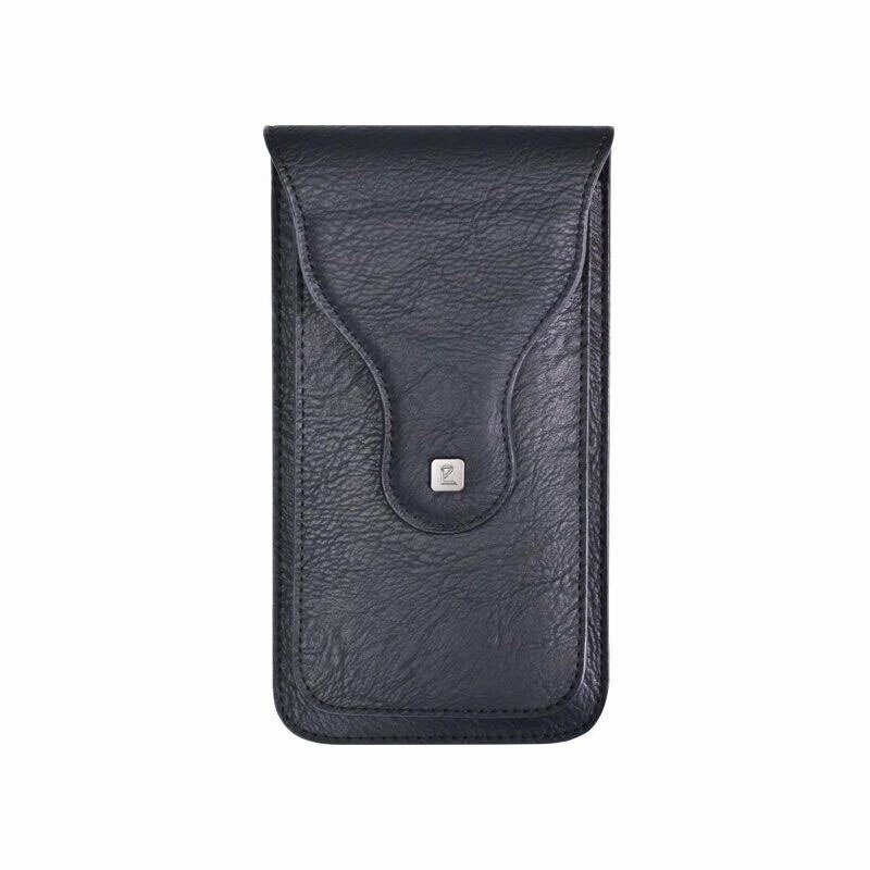 Casual 4.7-6.5&#39;&#39; Phone Bag Pouch For iPhone Samsung Huawei Xiaomi Universal Belt Clip Holster Magnetic Vertical Phone Case: black