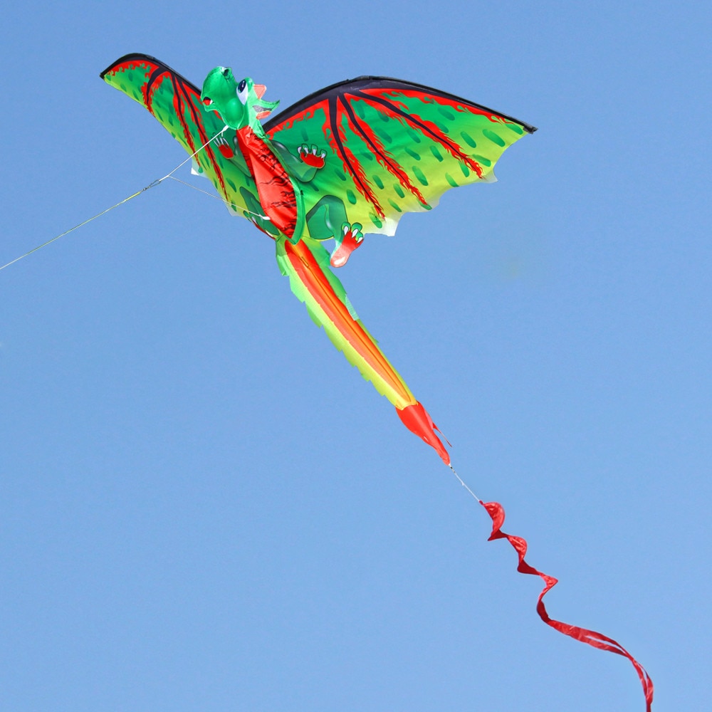 3D Dragon Kite Enkele Lijn Met Staart Vliegers Outdoor Fun Speelgoed Kite Familie Outdoor Sport Speelgoed Kinderen Kinderen Te fly Power Vliegers