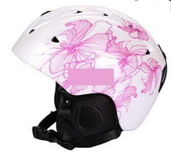 14 trous Ski casque Eps casquette corps PC visage coquille placage Double planche neige casque hiver Sports de plein air équipement de Ski: WHITE