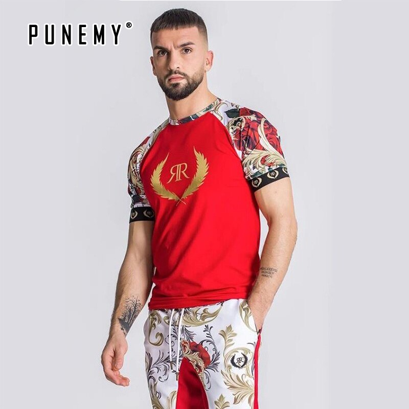 T-shirt Mannen Casual Zomer Bloemen Man Tshirt Tee Tops Streetwear Kleding Heren T-shirt Gym Fitness Mannen t-shirt