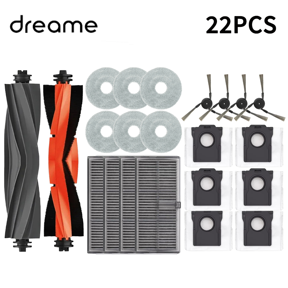 Dreame L40 ultra / X40 Ultra Robot Vacuum Accessories Dust Bags Mop Main Side Brushes Cloths HEPA Filters Spare Parts: Blue