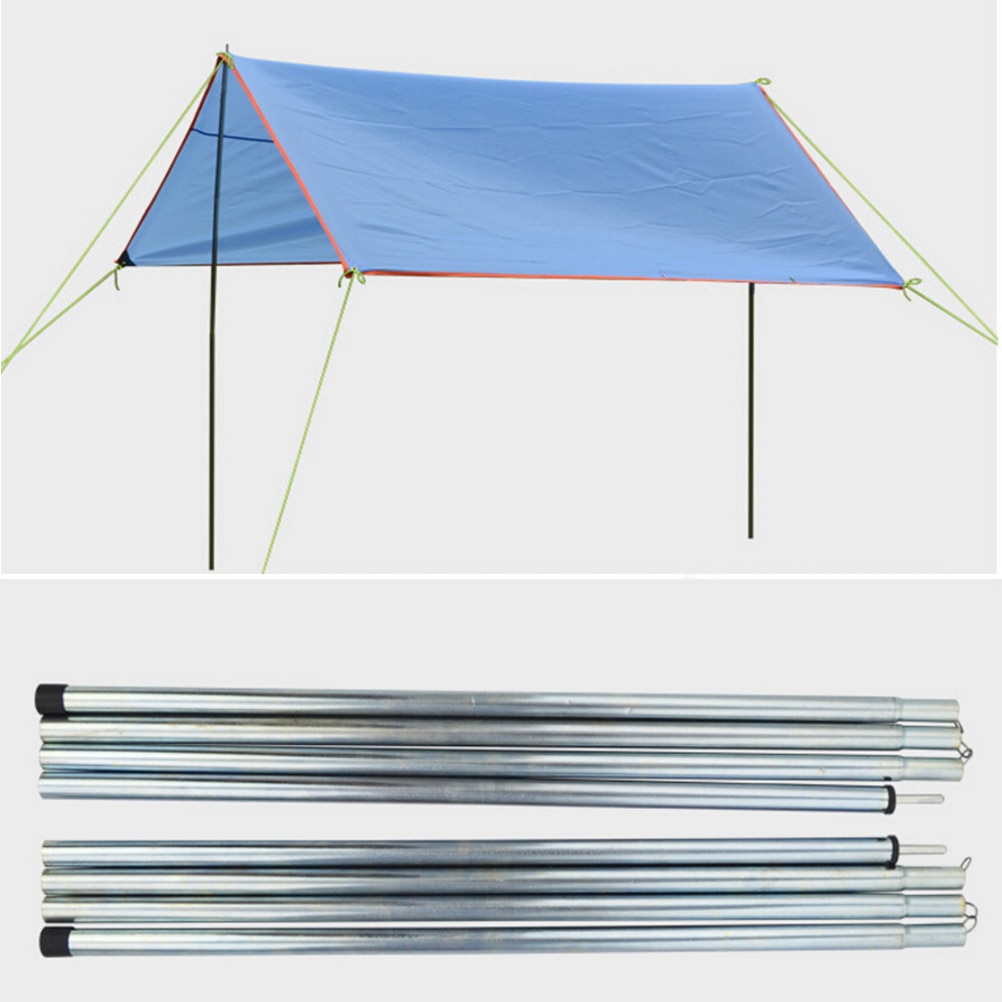 8 Stuks Outdoor Vouwen Ultralight Aluminium Zon Onderdak Ondersteuning Staaf Tarp Strand Tent Pole Pole Versterkte