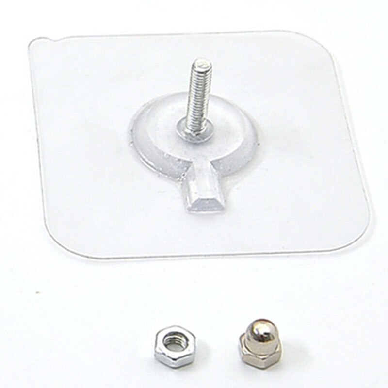 6 pièces sans poinçon vis crochet support sans couture crochet double face adhésif pâte mur salle de bain stockage fixe mur crochet