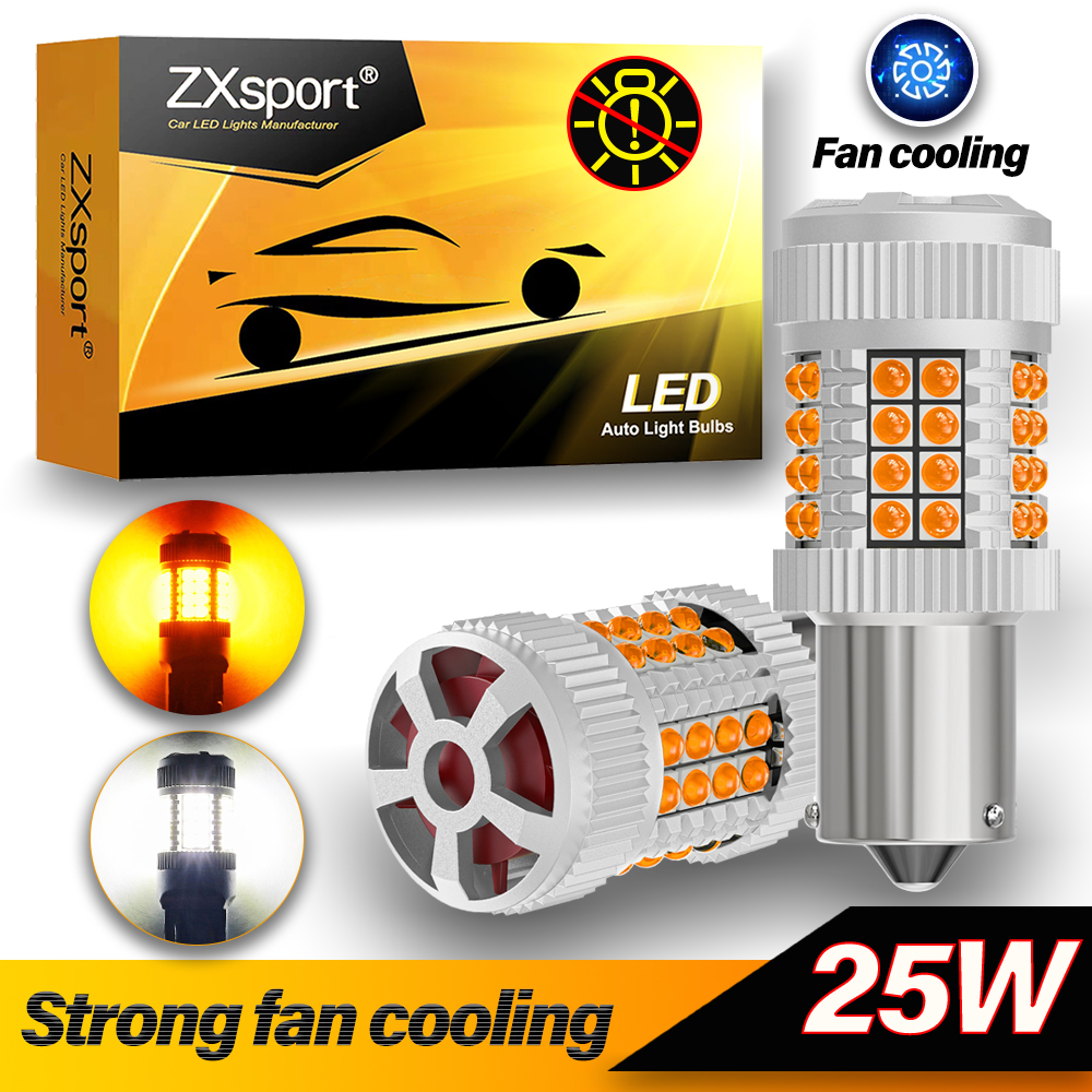 Car BAU15S PY21W LED Bulb Amber Canbus Error Free No Hyper Flash Turn Signal Lights 1156 Ba15s P21W T20 7440 W21W WY21W 1157 Luz
