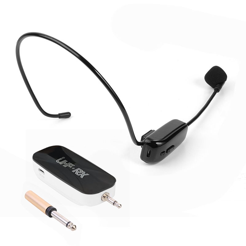 Uhf headset wireless mikrofon kleiner bienen verstärker lehrer verwenden unterricht mikrofon outdoor stage sound kopfhörer: Default Title