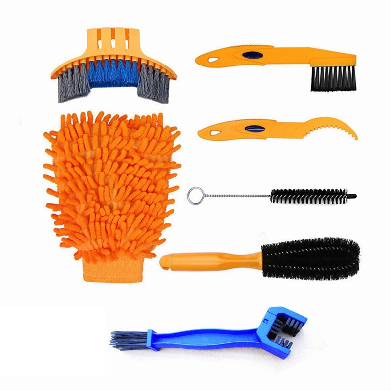 Portable Bicycle Cleaning Kit Bike Wash Brush Tool Set Bicycle Chain Cleaner Scrubber Brushes Repair Tools For MTB Road Bike