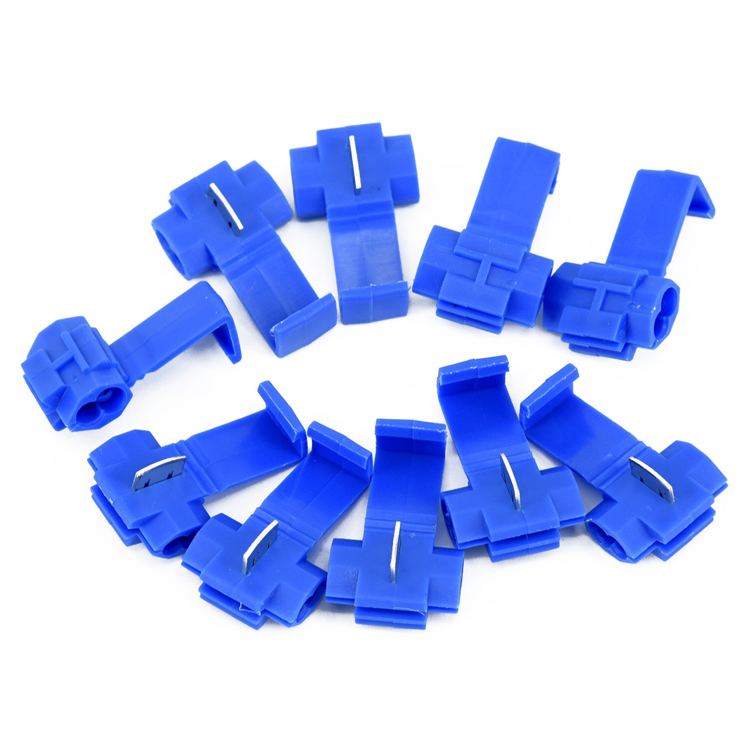 50pcs Blue Electrical Scotch Lock Wire Connectors Quick Splice Terminals Crimp Splitter Common Block Quick Splice Terminals