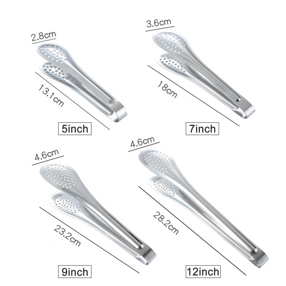 Kitchen Utensils Stainless Steel Kitchen Tongs Small Barbecue Grill Cooking Tongs BBQ Meat Salad Food Tongs Clamp Ice Tongs Clip
