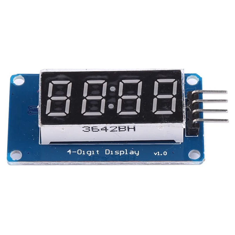 4Pcs LED Display Module,With Clock Display Module LED 4-Digit Adjustable Brightness Display Module For Android