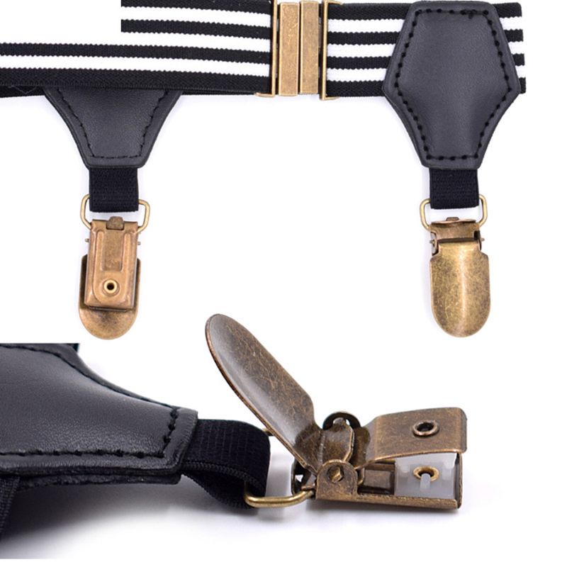 1 par de calcetines elásticos para hombre, tirantes de pierna, Clip para liga, hebilla sin abrazadera deslizante