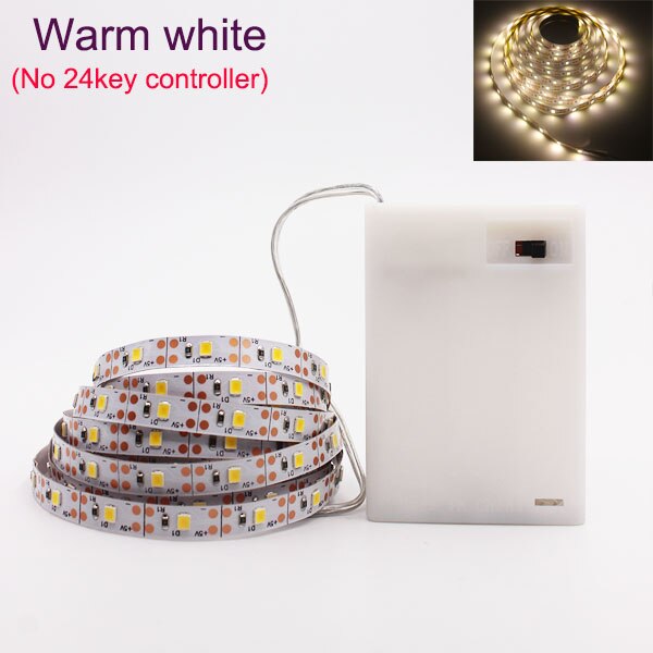 USB 3XAA Batterij LED Strip DC 5V Flexibele Licht 60LEDs 50CM 1M 2M 3M 4M 5M SMD 2835 Desktop Decor Screen TV Achtergrond Verlichting: 3A Warm White Color / 0.5m