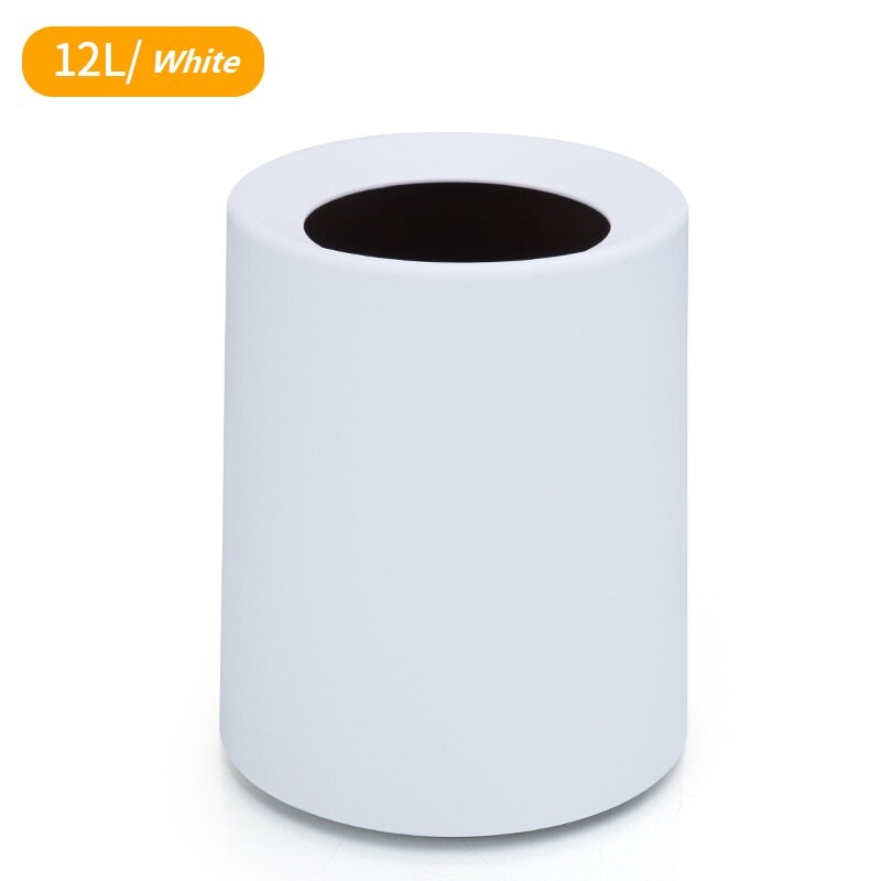 Europese Double-Layer Ronde Afvalbakken Thuis Woonkamer Slaapkamer Mode Opslag Bin Scrub Wc Keuken Zonder Deksel Prullenbak kan: 12
