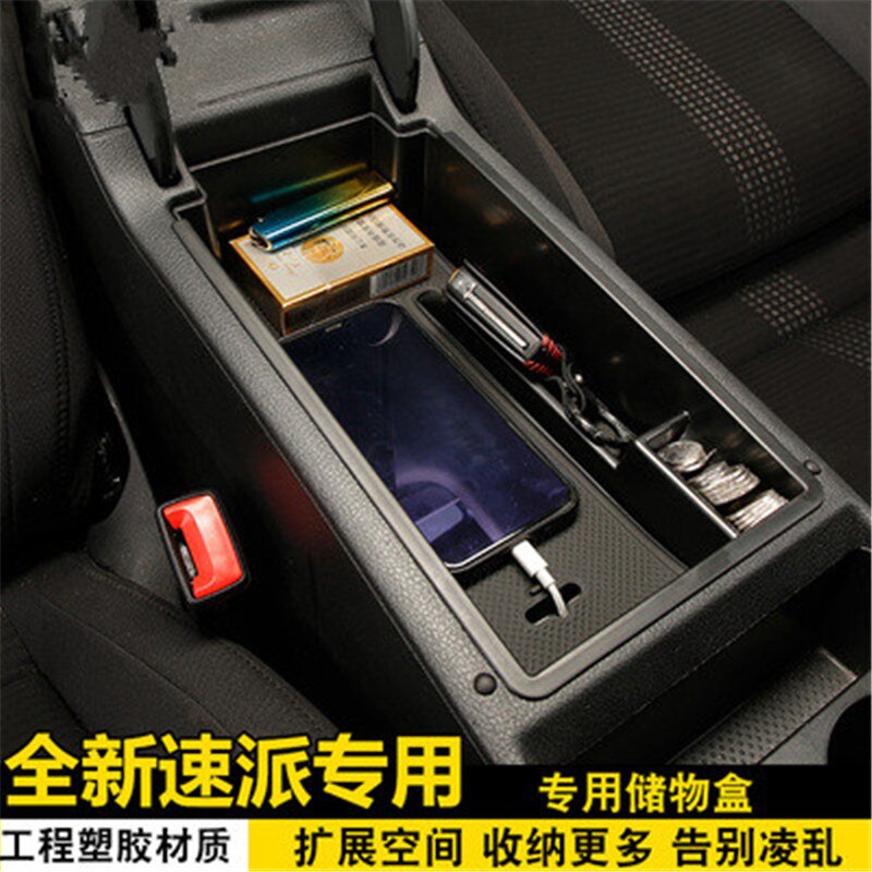 Para compartimento de apoyabrazos central caja de almacenamiento multifunción para Skoda Superb Octavia/Travel Edition estilo de coche