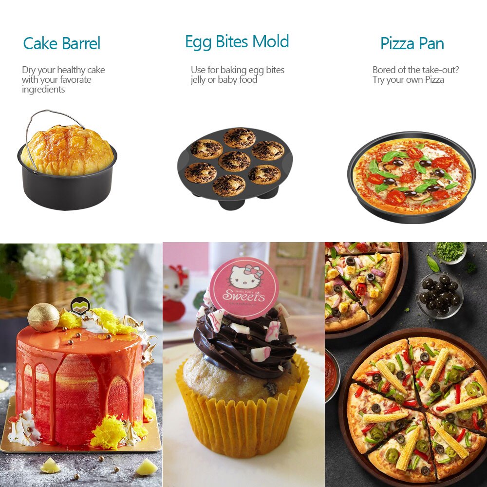 7inch/8inch Air Fryer Accessories for Gowise Phillips Cozyna and Secura 3.7 - 5.8QT All Airfryer