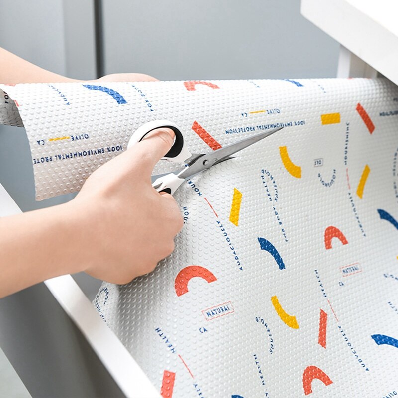 Kleurrijke kastpads keukenprint oliebestendige pad papier huishoudelijke kledingkast waterdichte pad ladepapier vochtbestendige pad 1