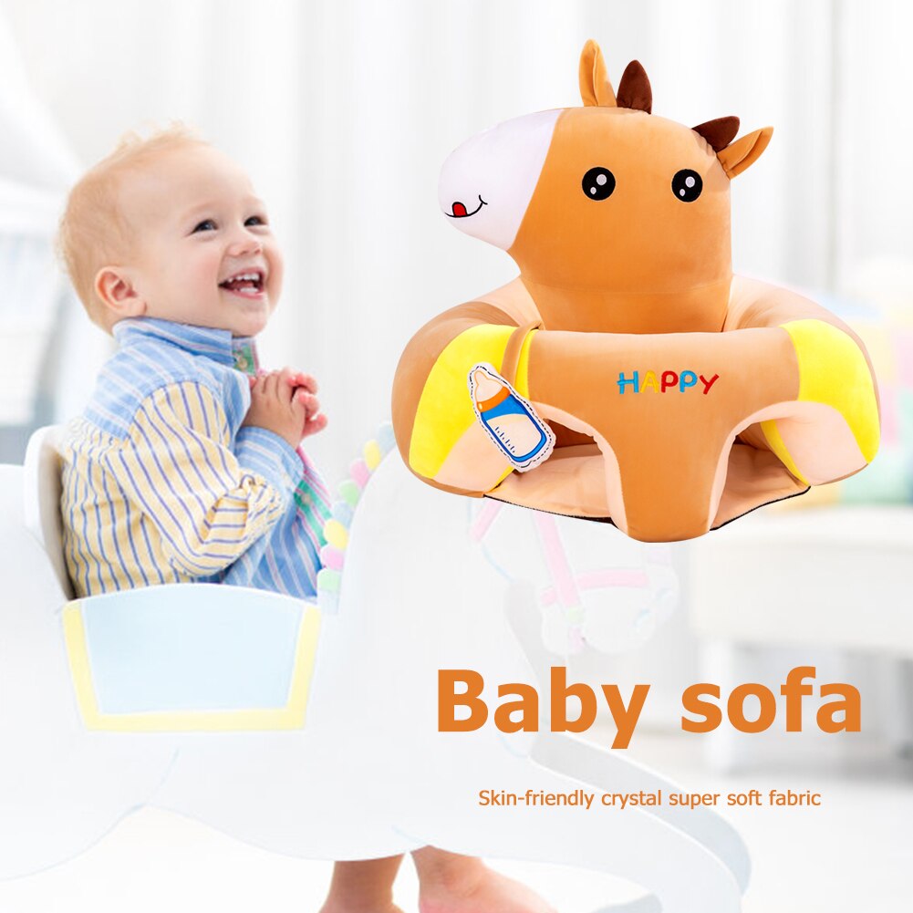 Cartoon Dier Baby Sofa Cover Leren Sit Stoel Case Zonder Katoen Opgeblazen Geen Vulling