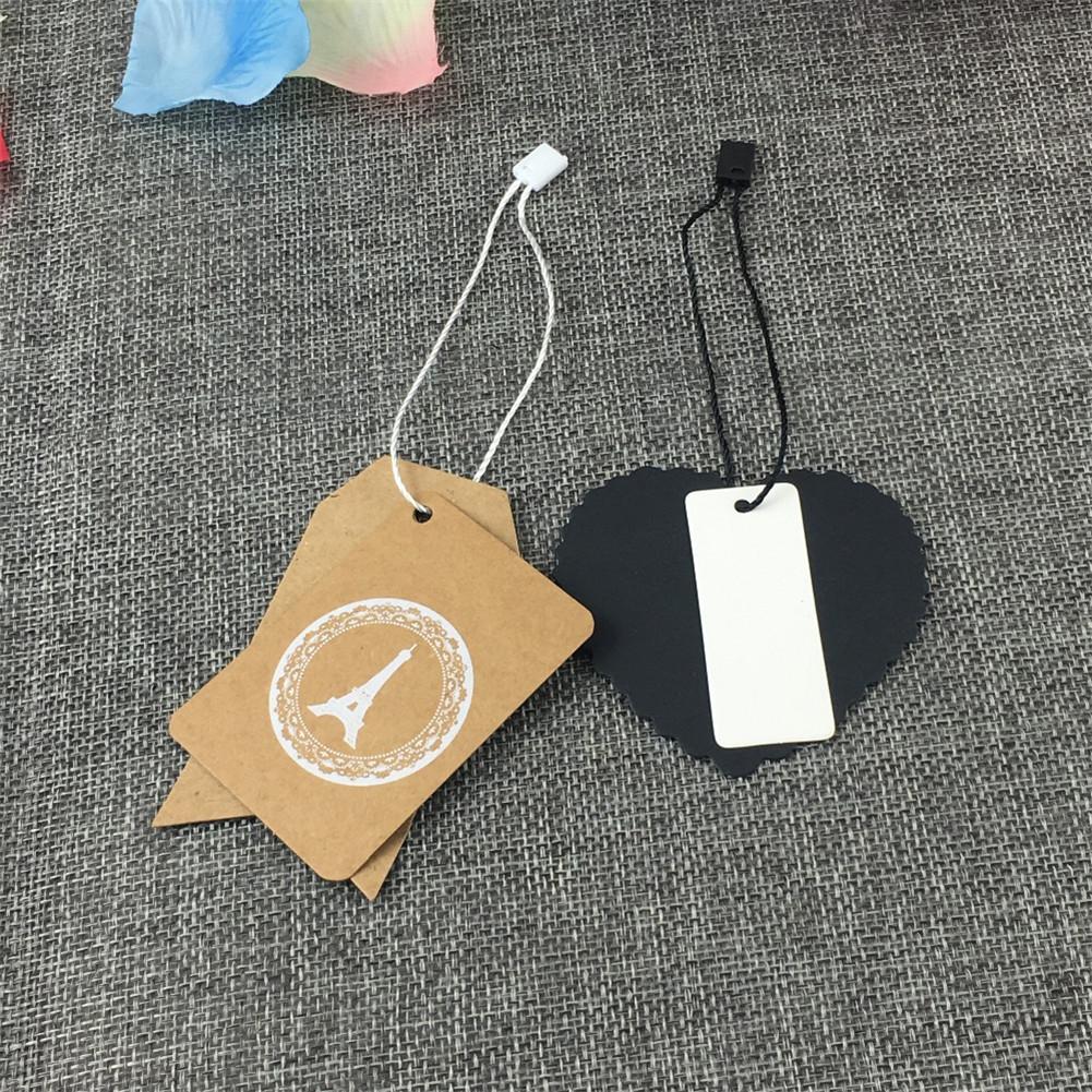 1000 Stks/pak Zwart Wit Kleding Hang Tag String Hang Tag String Koord Voor Kledingstuk Rijgen Prijs Hangtag Seal Tag