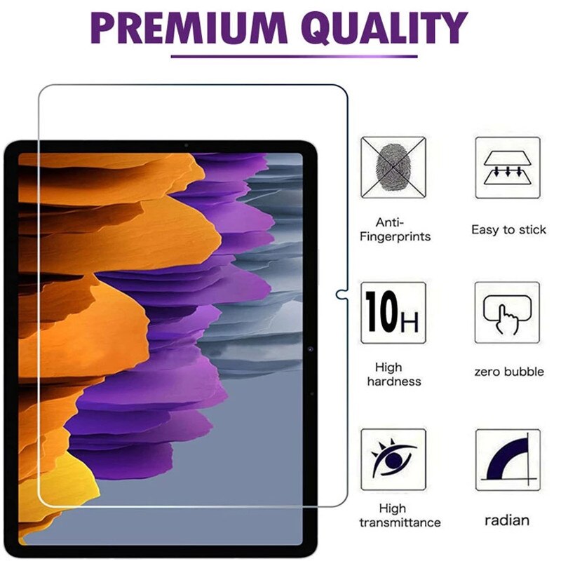 Para samsung galaxy tab s7 plus 12.4 tablet tablet tablet protetor de tela vidro temperado para tab s7 + SM-T970 SM-T975 SM-T976 película protetora