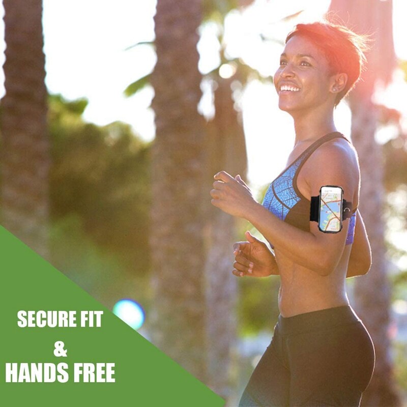 -Telefoon Armband 360 Graden Draaibare Running Telefoon Houder Voor Iphone Samsung &amp; 4.5-7 Inches Telefoons Met oortelefoon Armband