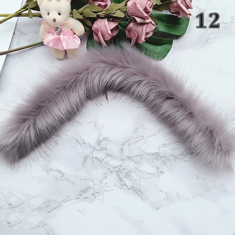 1M 24 Kleuren Wit Faux Vos Bont Pluche Lint Tapes Diy Trui Jas Kledingstuk Kap Hoed Kraag Trimmen materialen Decoratie: 12