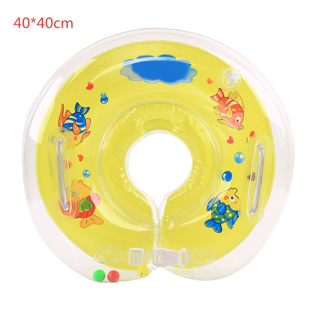 Bébé gonflable natation cou anneau -né bain cercle cou gonflable flotteur roues piscine radeau jouets natation accessoires: Yellow