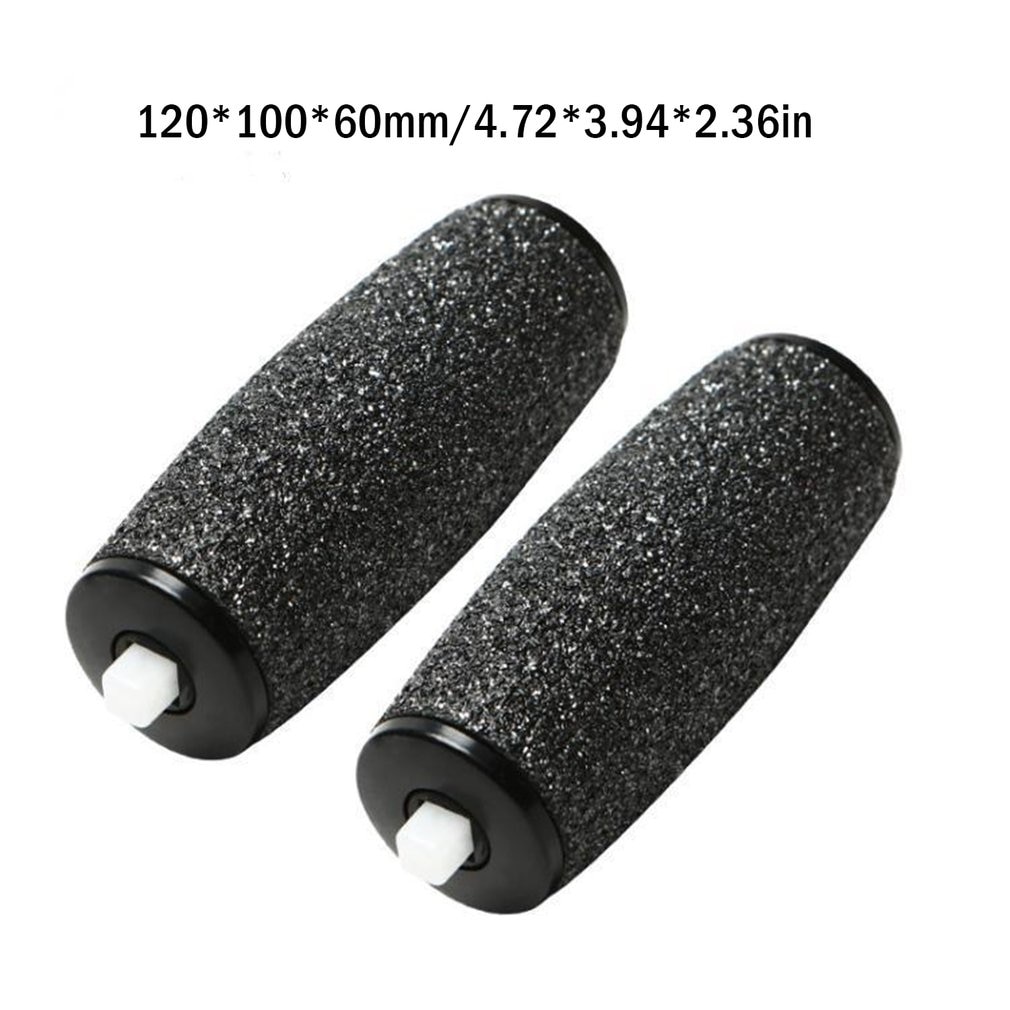 Replacement Roller Heads 2Pcs / Pair For Scholls Velvet Smooth Electric Foot File Express For Pedi Skin Remover