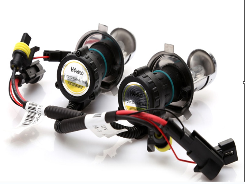 Un par de 55W xenón H4 bombilla hid H13 9004 9007 H4 Bi Xenon bombilla led linterna del coche de 4300K 5000K 6000K 8000K hid bixenon h4 las luces del coche
