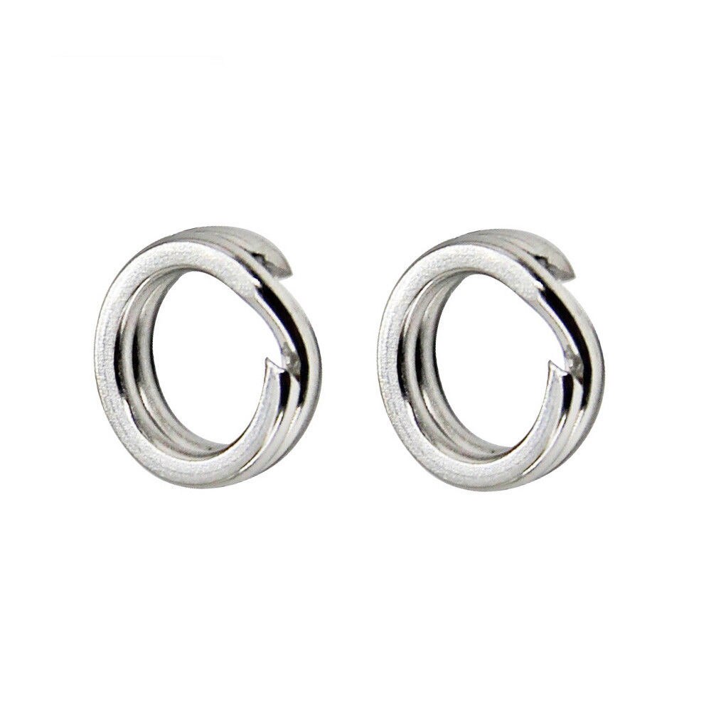 50pcs Spilt Ring Double Loop Stainless Steel Split Rings Heavy Duty Fishing Connector For Artificial Lure Fishing Accessories