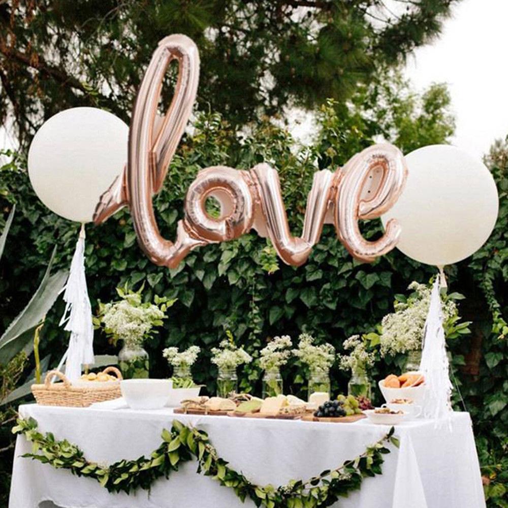 LOVE Letters Shape Inflatable Aluminum Foil Balloon Wedding Birthday Party Decor
