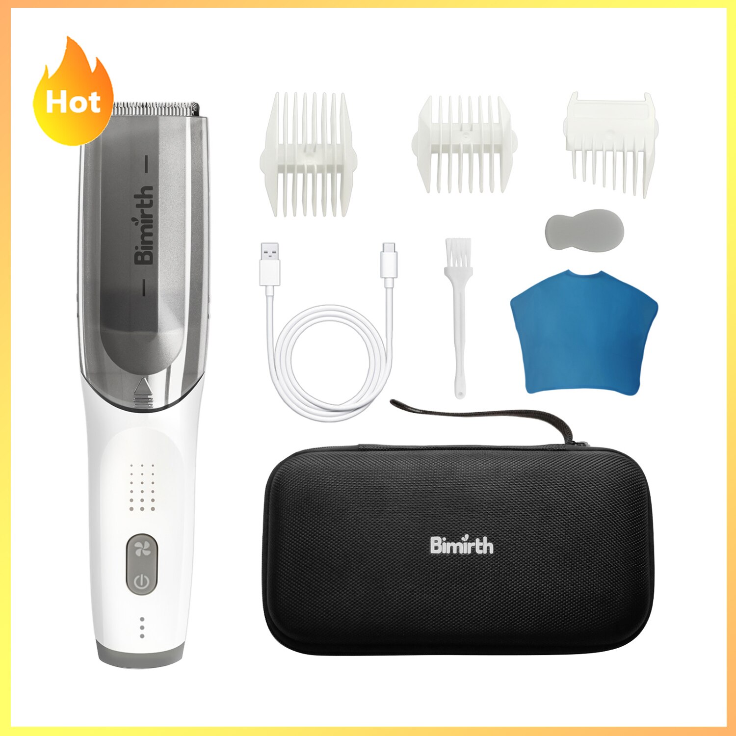 Bimirth Cordless Kapsel Kit Ingebouwde Oplaadbare Batterij Waterdichte Spons Kapsel Tondeuse Voor Jongens Mannen Kids